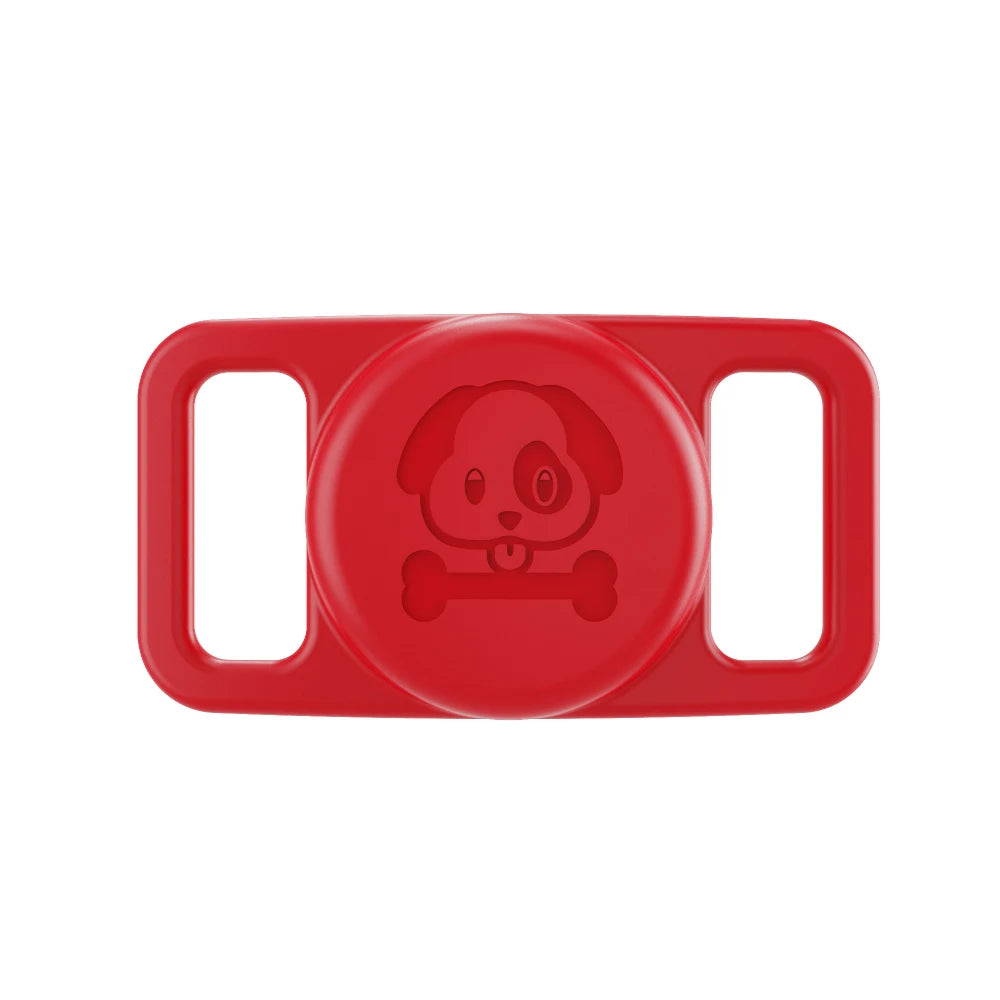 Dog Collar Holder for AirTag Dog Cat GPS Finder Waterproof Silicone Hidden Loop AirTag Pet Collar Anti-Lost Tracker Accessories