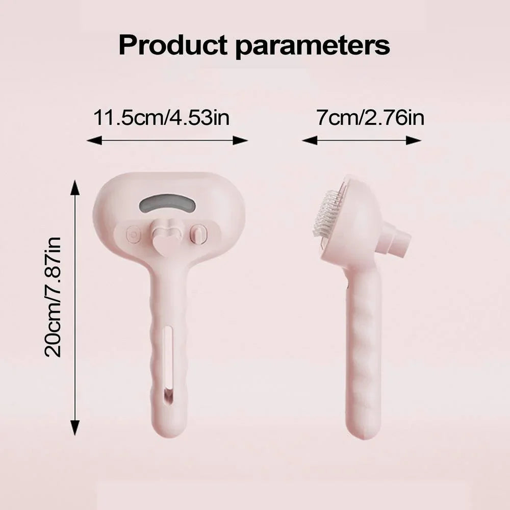 2-in-1 Pet Spray Hair Comb – Detangling Grooming Brush with Water Mist Humidifier | Pet Hair Remover for Dogs & Cats | Dematting & Cleaning Tool for Easy Grooming