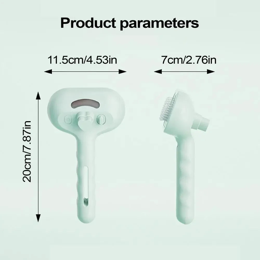 2-in-1 Pet Spray Hair Comb – Detangling Grooming Brush with Water Mist Humidifier | Pet Hair Remover for Dogs & Cats | Dematting & Cleaning Tool for Easy Grooming