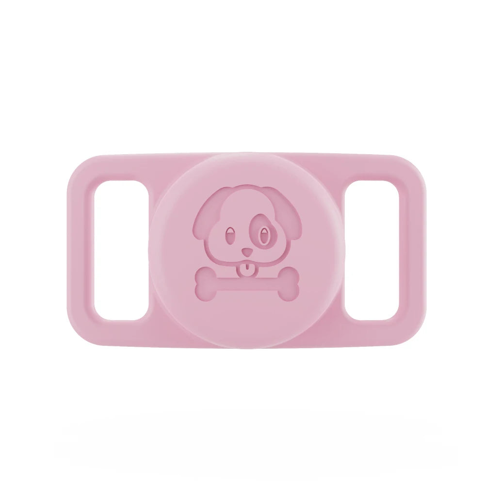 Dog Collar Holder for AirTag Dog Cat GPS Finder Waterproof Silicone Hidden Loop AirTag Pet Collar Anti-Lost Tracker Accessories