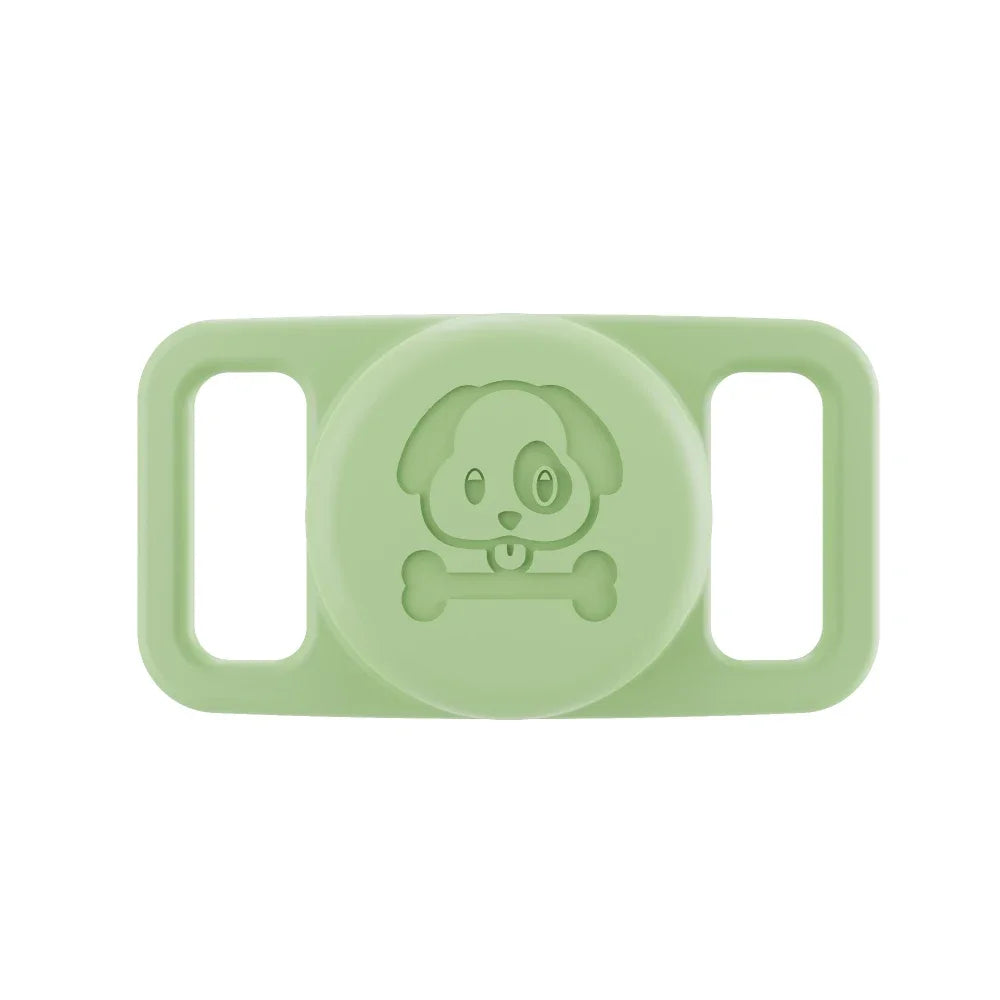 Dog Collar Holder for AirTag Dog Cat GPS Finder Waterproof Silicone Hidden Loop AirTag Pet Collar Anti-Lost Tracker Accessories